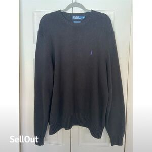 Polo Ralph Lauren Men's 2XL Black Crewneck Pullover Sweater Long Sleeve